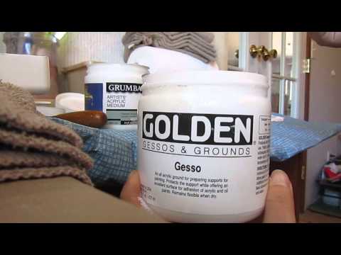 Comparing different gesso brands, cheap stuff, Golden, and Grumbacher