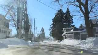 preview picture of video 'East Boothbay winter car tour downtown 2015 0203'