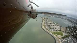 preview picture of video 'UH-1 Huey Hayward HWD to USS IOWA in Suisun Bay'