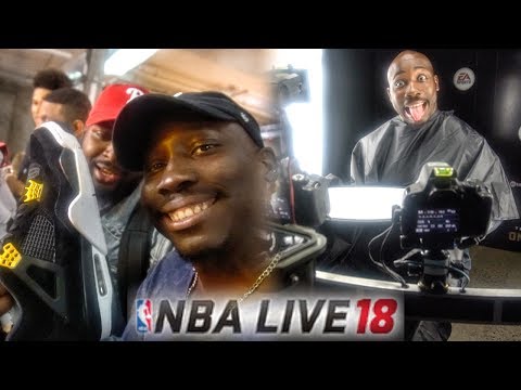I GOT SCANNED INTO NBA LIVE 18 & OPENING JORDAN SHOES IN NEW YORK!