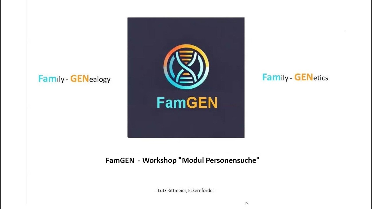 FamGEN - Modul "Personensuche"
