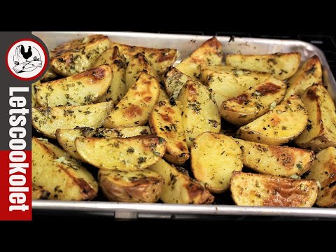 Roasted Potatoes with lemon garlic and herbs