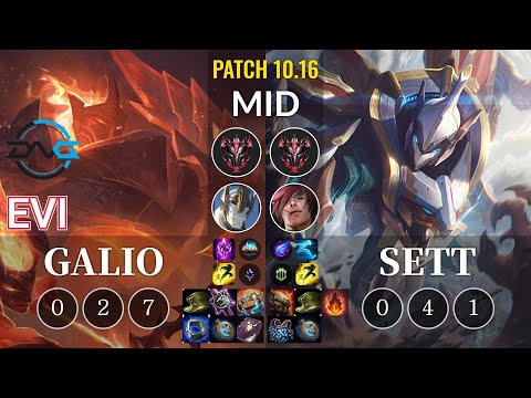 DFM Evi Galio vs Sett Mid - KR Patch 10.16