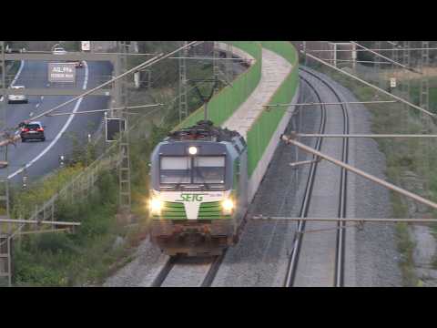 Freight Rail Line Evening Traffic | 7 Trains within 1 Hour