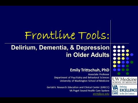 Frontline Tools: Delirium, Depression, and Dementia in Older Adults
