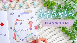 📚 September Plan With Me - Easy Back To School Theme | Bullet Journal