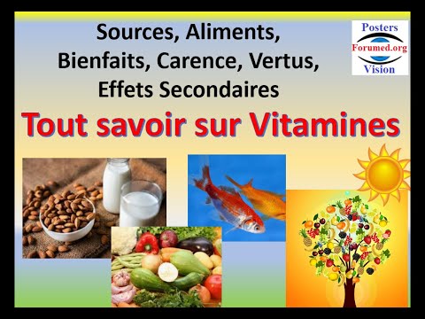 , title : 'Tout savoir sur Vitamines A B C D E K: Sources Aliments Bienfaits Carence Vertus Effets Secondaires'