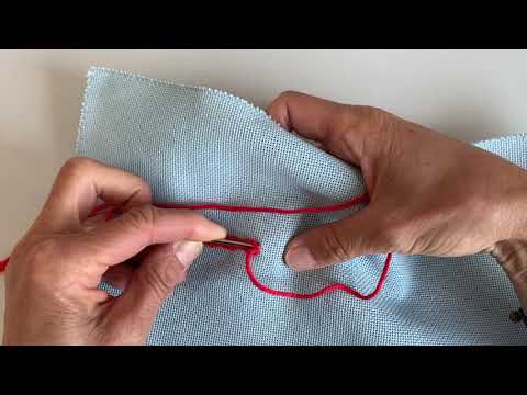 Sticken F2 - Kettenstich für Linkshänder*innen; ohne Kommentar