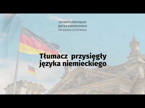 Daf-Mart Dr Marta Czyżewska Tłumacz Przysięgły Języka Niemieckiego - video