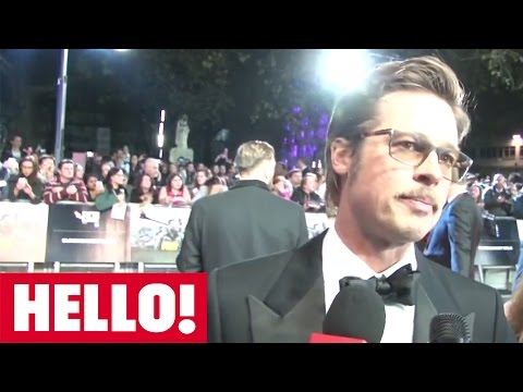 Brad Pitt, Shia LaBeouf, Logan Lerman talk to HELLO! at the London Film Festival premiere of FURY