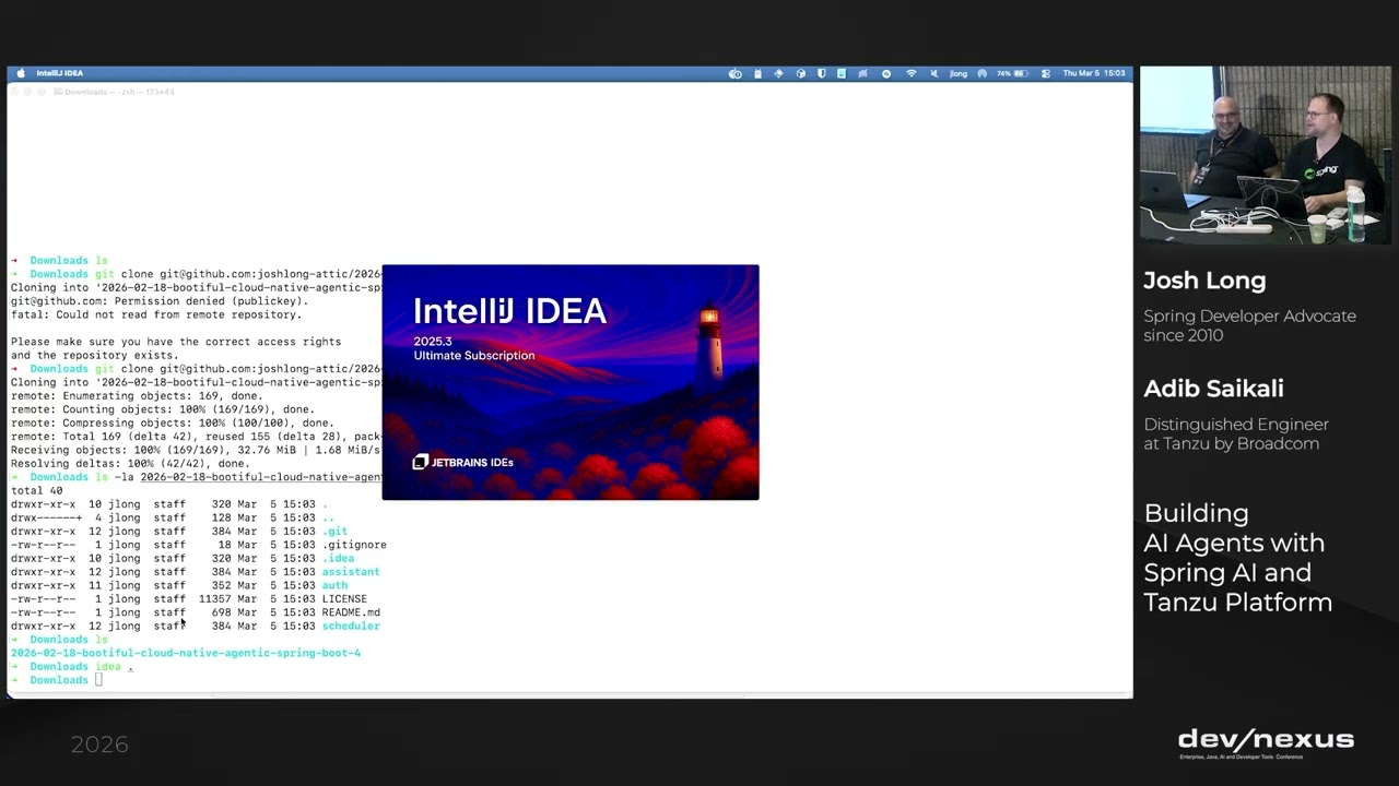 Devnexus 2026 - Building AI Agents with Spring AI and Tanzu Platform - Josh Long & Adib Saikali