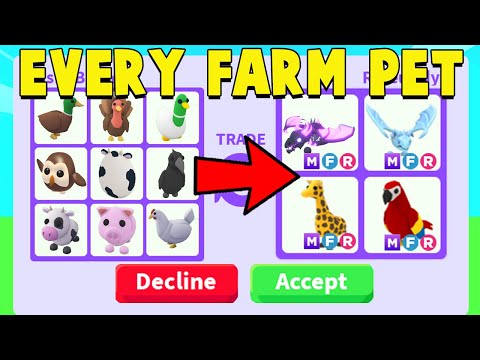 Trading EVERY Adopt Me FARM EGG PET in 2022!