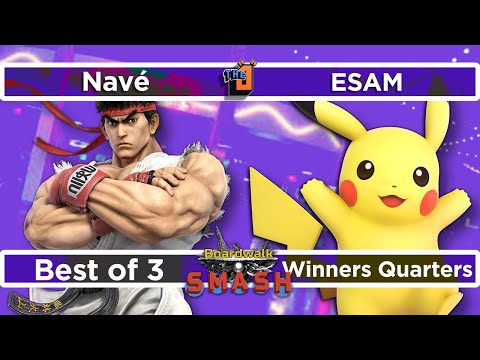ESAM (Pikachu) vs Nave (Ryu) - Winners Quarters - Boardwalk Smash #32 - SSBU