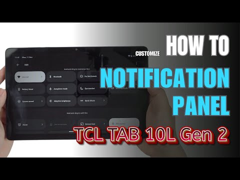 How to Edit Notification Panel Shortcuts on TCL TAB 10L Gen 2
