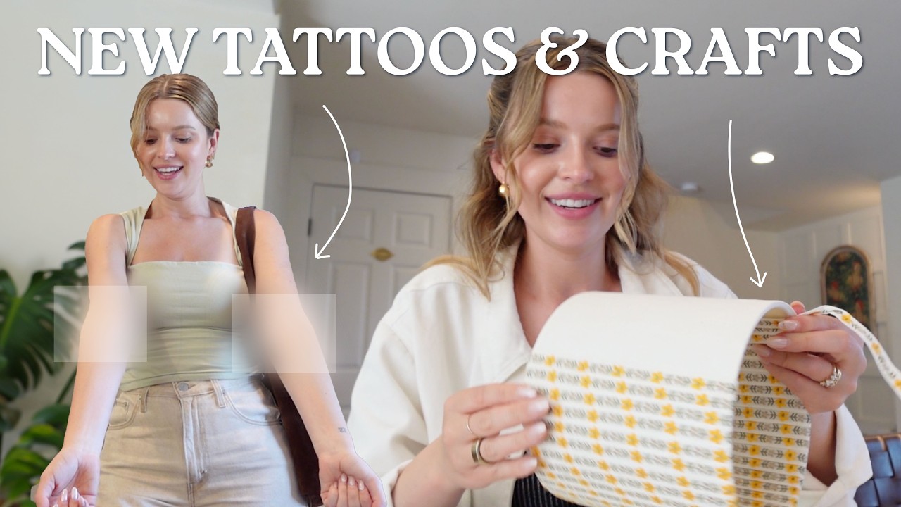 VLOG: whoops she got tattoos! + spend a crafty day with me