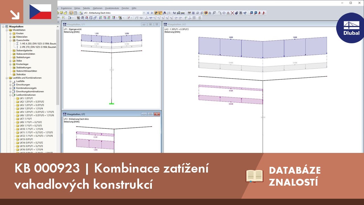 KB 000923 | Kombinace zatížení vahadlových konstrukcí