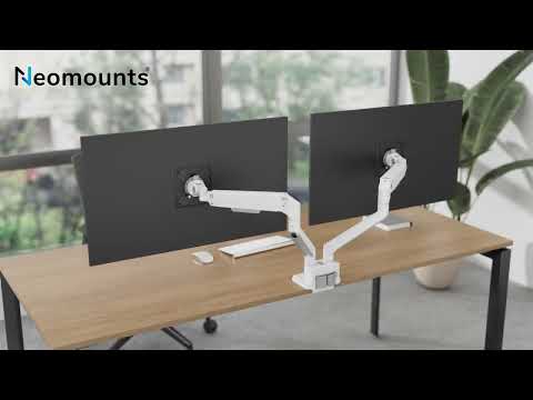 Neomounts NEXT Slim DS70-250WH2 vollbewegliche Tischhalterung für 17-32" Bildschirme - Weiß video preview