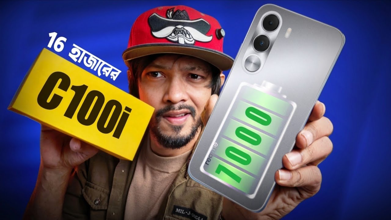 Realme C100i front and back design in Dawn Purple and Dusk Gray colors