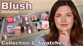 Makeup Collection Blush Declutter With Swatches! 2024