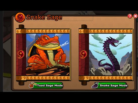 Ninja saga [ Tutor Exam Rewards ] [ New sage mode Preview ] Senjutsu Toad Mode Or Snake Mode ?