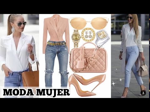 OUTFITS CON JEANS 2021-2022 BONITOS Outfits CASUALES Y ELEGANTES TENDENCIAS PARA MUJER