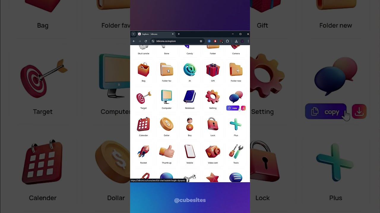Powerful websites you should know (part 86) Access thousands of free 3D icons  #icons #productivity