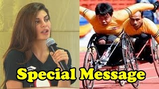 Jacqueline Fernandez’ Special Message For A Disabled Athlete!