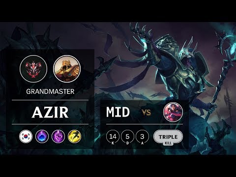 Azir Mid vs Irelia - KR Grandmaster Patch 9.20