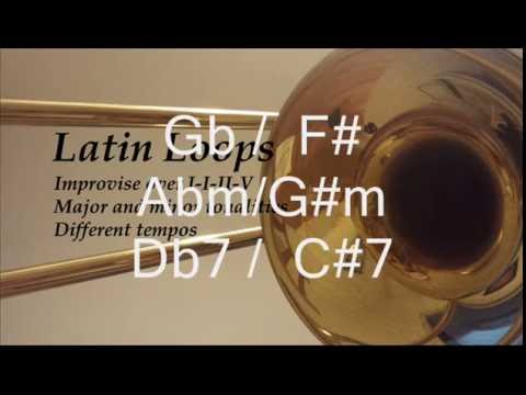 TURNAROUND II-V-I in Gb / F# MAJOR - 75 bpm - Latin SOLO BACKING TRACK play along