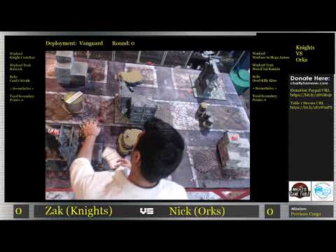 Charity Hammer Stream 2 Game 6 - Zak Nelson (Knights/Guard) vs Nick Nanavati (Orks)