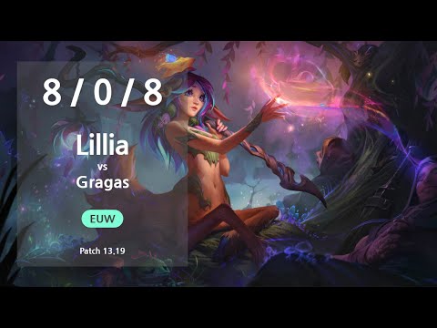 Lillia Jungle vs Gragas - EUW GrandMaster Patch 13.19