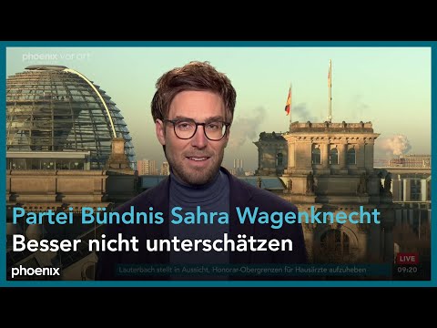 phoenix nachgefragt mit Veit Medick zur Gründung der Partei Bündnis Sahra Wagenknecht am 09.01.24