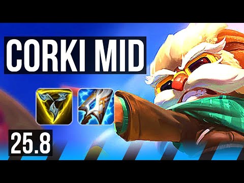 CORKI vs ZED (MID) | Dominating | KR Challenger | 25.8