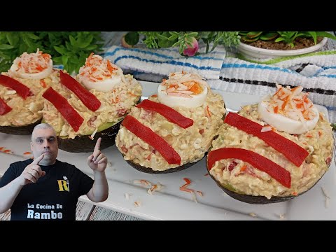 Aguacates rellenos de ATUN y PIMIENTOS de PIQUILLO 😋 ¡una receta para NAVIDAD muy deliciosa! 🤩BRUTAL