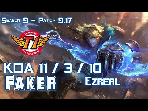 SKT T1 Faker EZREAL vs KAI'SA ADC - Patch 9.17 KR Ranked