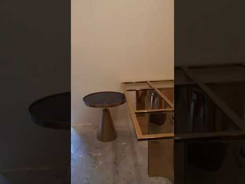 Brown metal furniture chair, without armrest