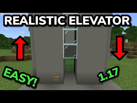 SIMPLE REALISTIC ELEVATOR TUTORIAL in Minecraft Bedrock (MCPE/Xbox/PS4/Nintendo Switch/Windows10)