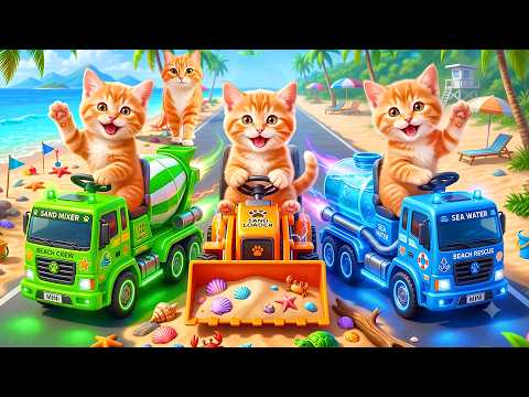 Mama Cat Trims Fur on the Farm and Makes Tiger Hat For Kittens At Home🐾🎩🐯