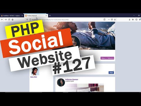Social Website from scratch Part 8 Profile Page Top Bar | PHP | HTML | CSS | MYSQL Database