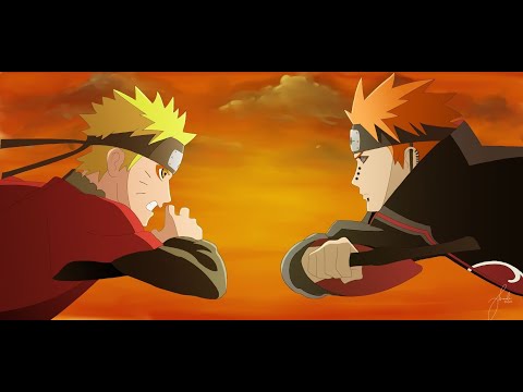 Naruto vs Pain - Pain Ataca konoha Completo e Kakashi morre