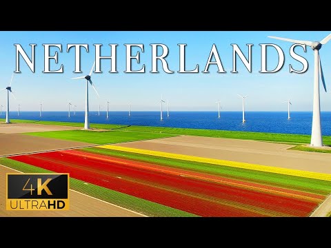 FLYING OVER NETHERLANDS (4K UHD) - Relaxing Music With Stunning Beautiful Nature (4K Video Ultra HD)
