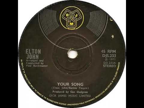UK New Entry 1971 (18) Elton John - Your Song