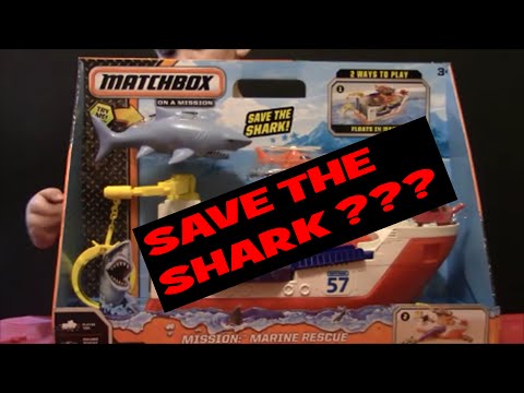 MATCHBOX ON A MISSION SAVE THE SHARK PLAYSET UNBOXING
