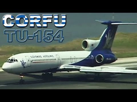 TUPOLEV 154 landing at Corfu Airport (2001)