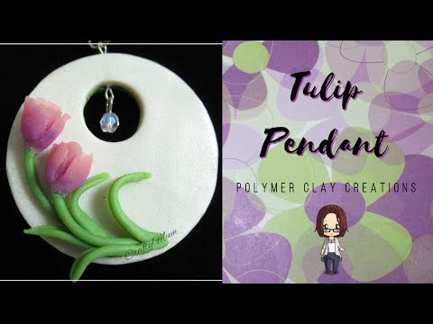 Tulip Pendant in Polymer Clay