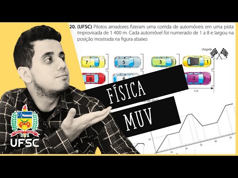 MUV - (UFSC) Pilotos amadores  fizeram uma corrida de automóveis em uma pista improvisada...