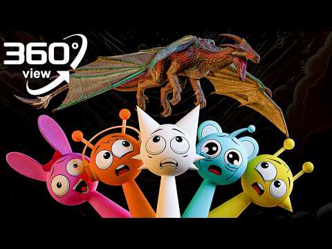 Sprunki Escape Challenge in VR | Dragon vs Sprunki: The Ultimate Race - VR 360 Experience