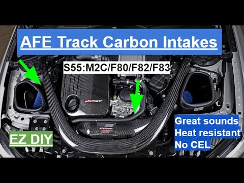 BMW M3/M4 Carbon Intakes Install & sound clips (M2C, F80 M3, F82 M4) For S55 #S55 #AFE