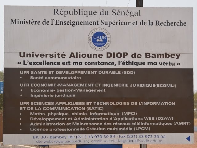 University Alioune DIOP of Bambey видео №1