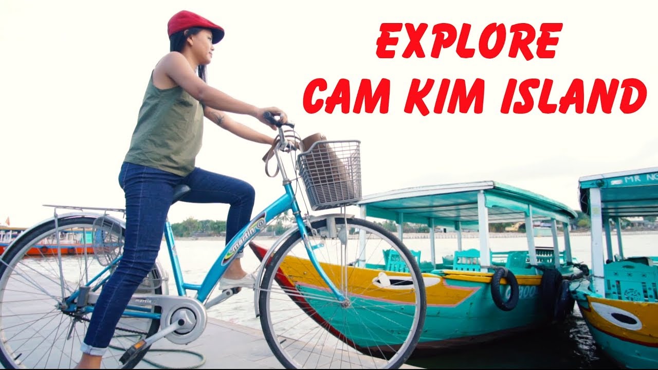 Adventurous tourist exploring the serene beauty of Cam Kim Islands, a hidden gem in Vietnam's countryside.